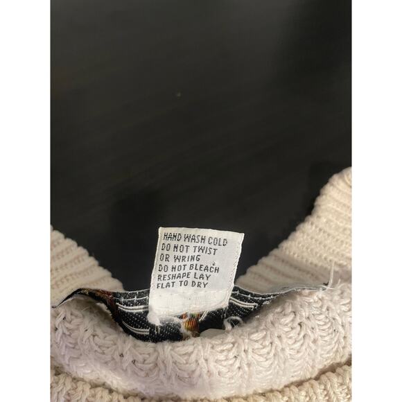 Vintage Chaus Sweater Womens Medium White Ramie Cotton Farmhouse Animals 90s - Picture 5 of 8